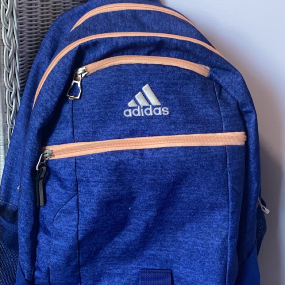 Adidas blue and peach backpack🥶